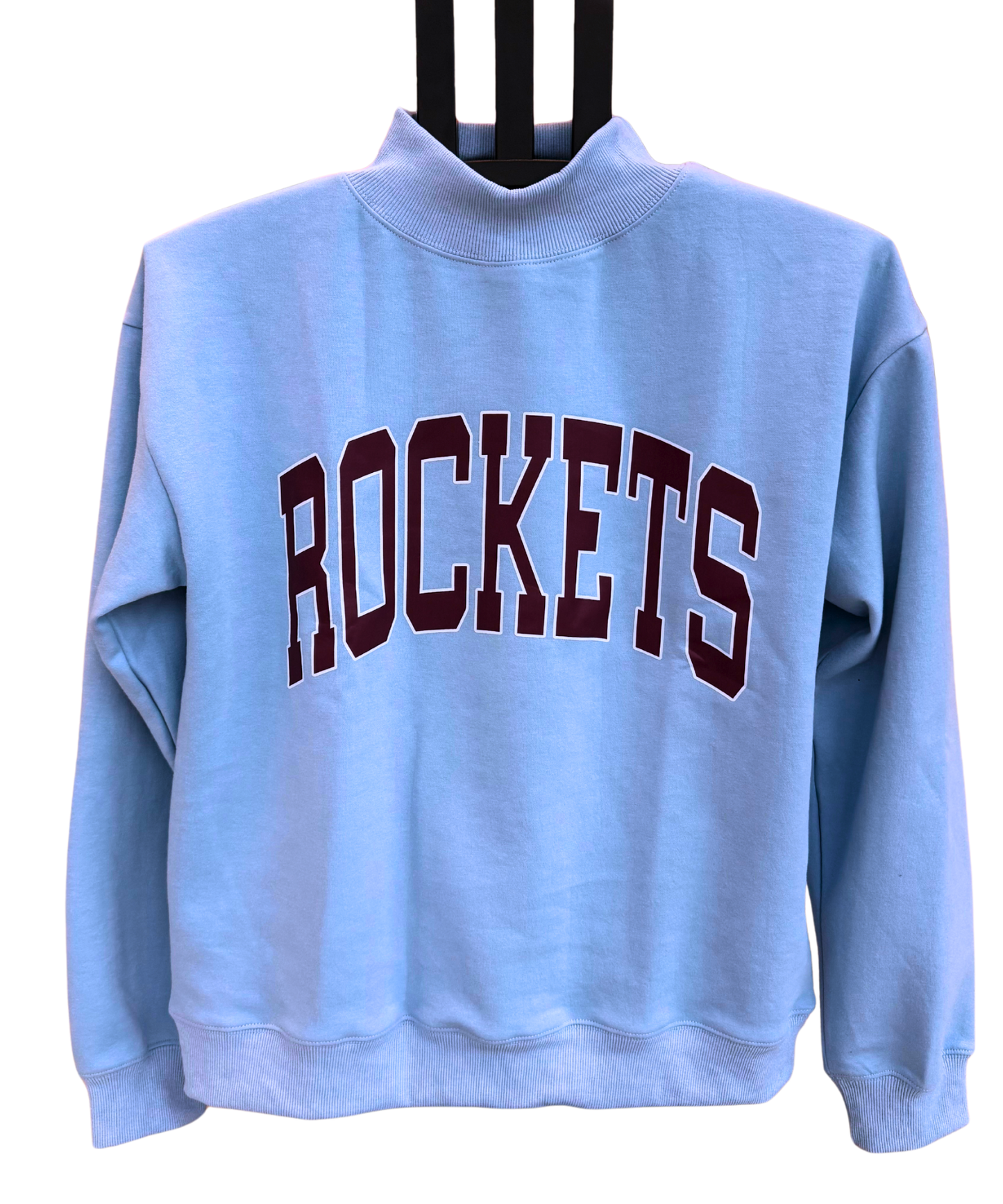 Mock Neck Sweatshirt - Light Blue