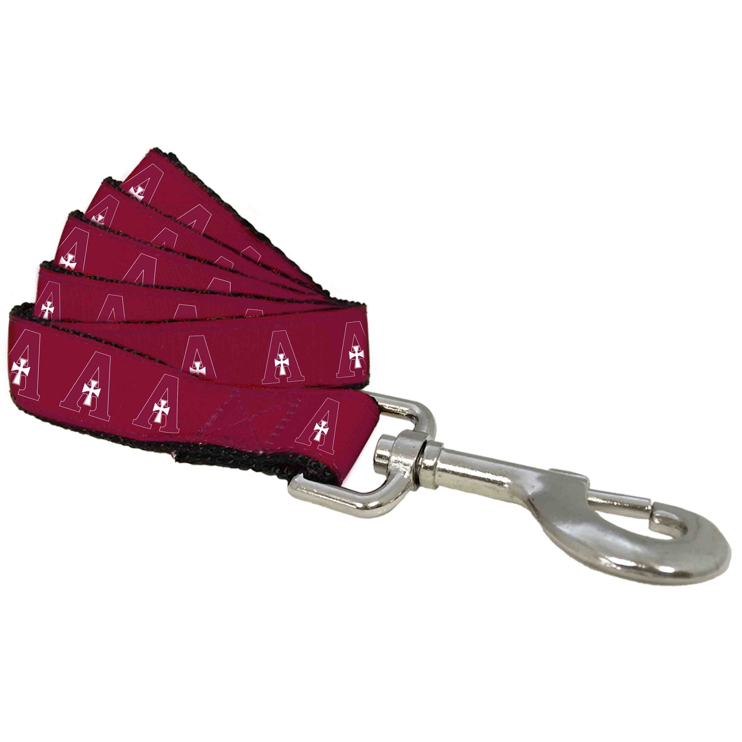 Dog Leash-Maroon w/custom "A"