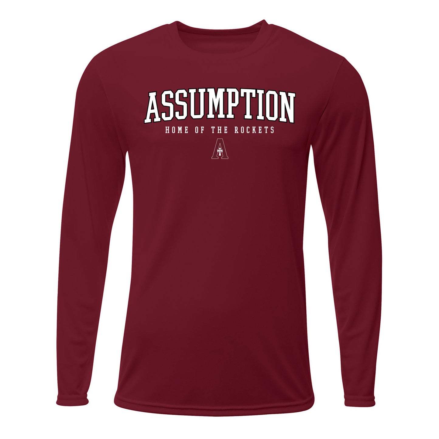 T-shirt - Long Sleeve Dry Fit - Maroon - AHS Fight Song