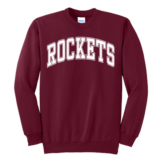 Sweatshirt - Crew Neck - Maroon - Rockets