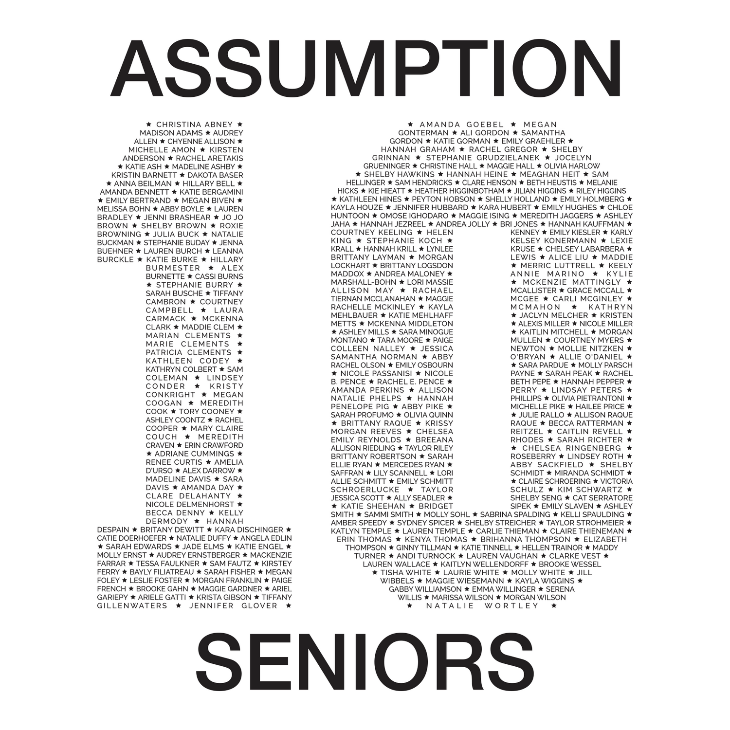 Alumnae Senior Apparel Reorder