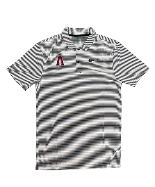 Polo - Men's Nike A logo - white and black stripe