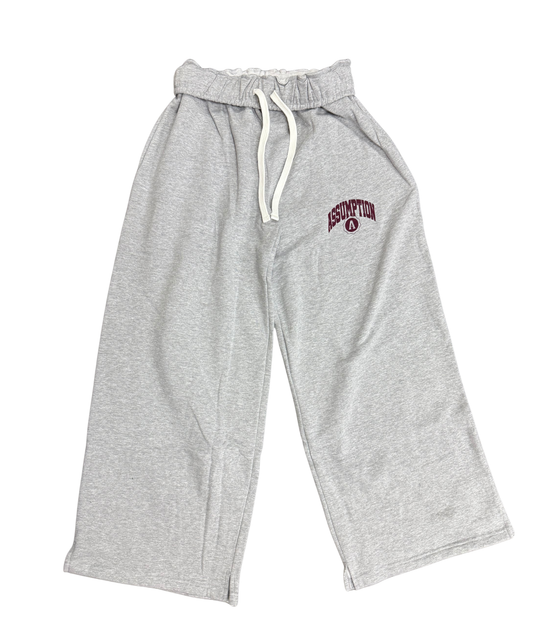 Sweatpants - Wide Leg Bottoms - Gray- Pennant