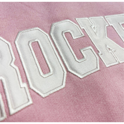 Sweatshirt - Hoodie - Tackle Twill Embroidery - Light Pink - Rockets