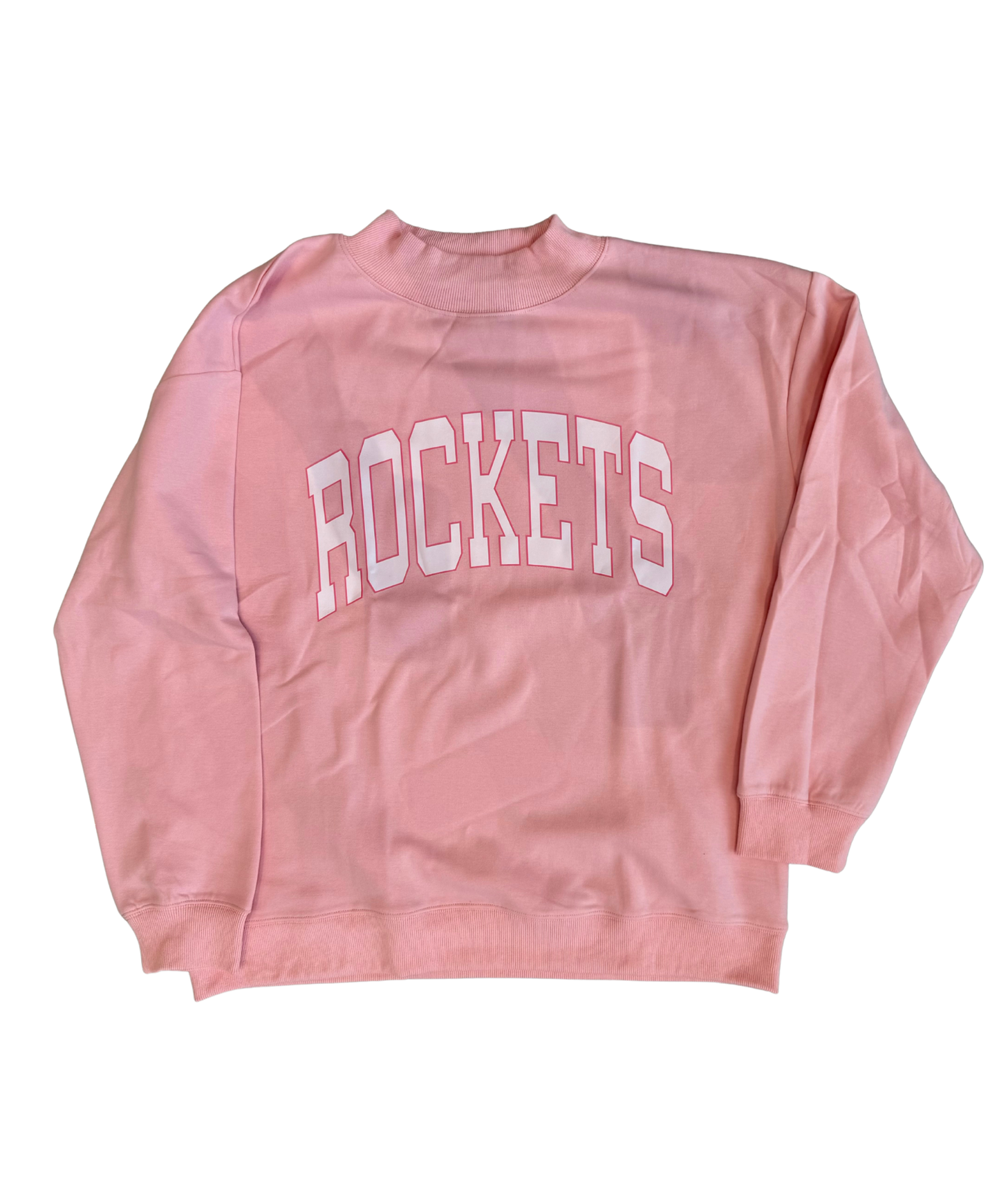 Mock Neck Sweatshirt - Light Pink - Rockets
