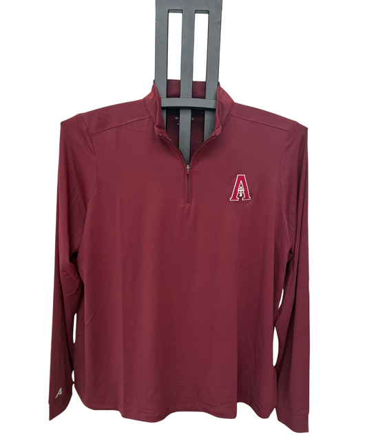 Antigua 1/4-Zip Performance Pullover (Ladies) - Maroon