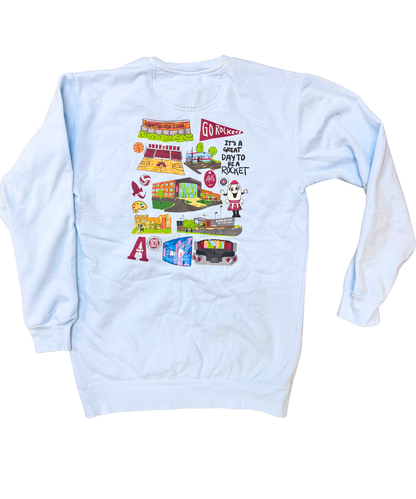 Sweatshirt - Light Blue - Rosie Wolfram '27 Design