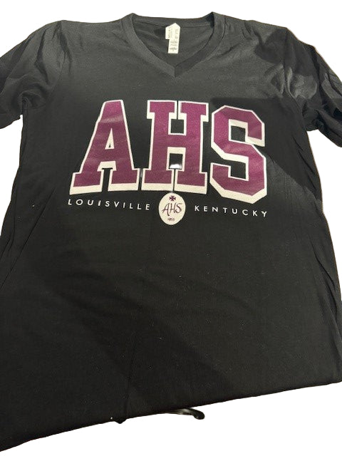 T-Shirt - V-Neck - Black - AHS