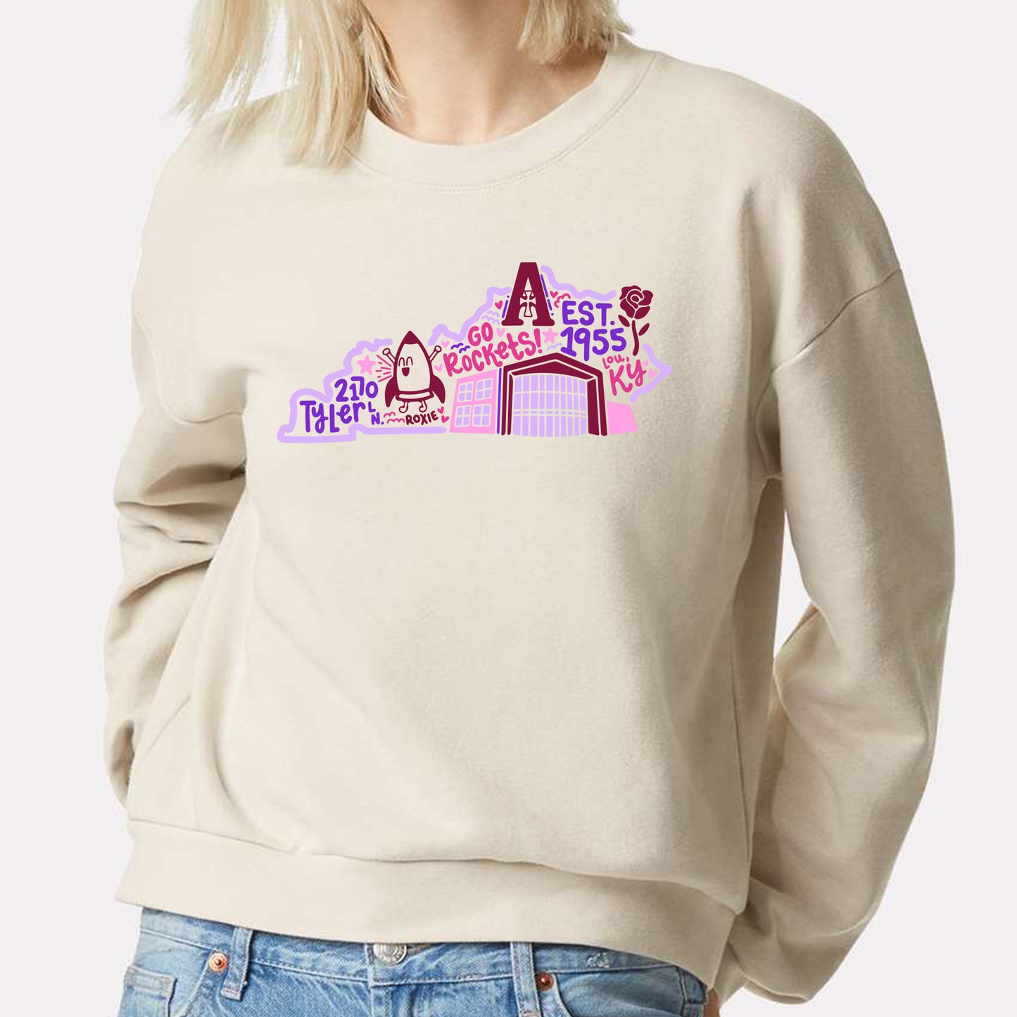 Sweatshirt - Crew Neck - Tan - AHS Collage