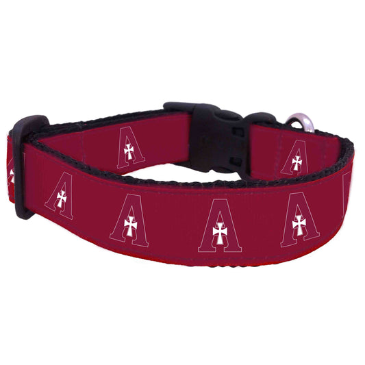 Dog Collar-Maroon w/custom "A"