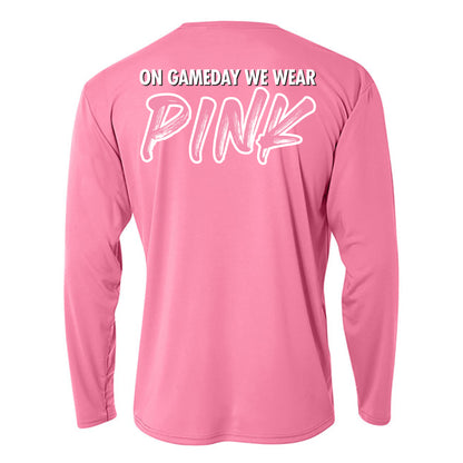 T-shirt - Long Sleeve Dry Fit - On Gameday We Wear Pink
