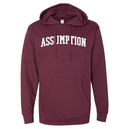 Sweatshirt - Hoodie - Maroon - Stitched Applique - Assumption