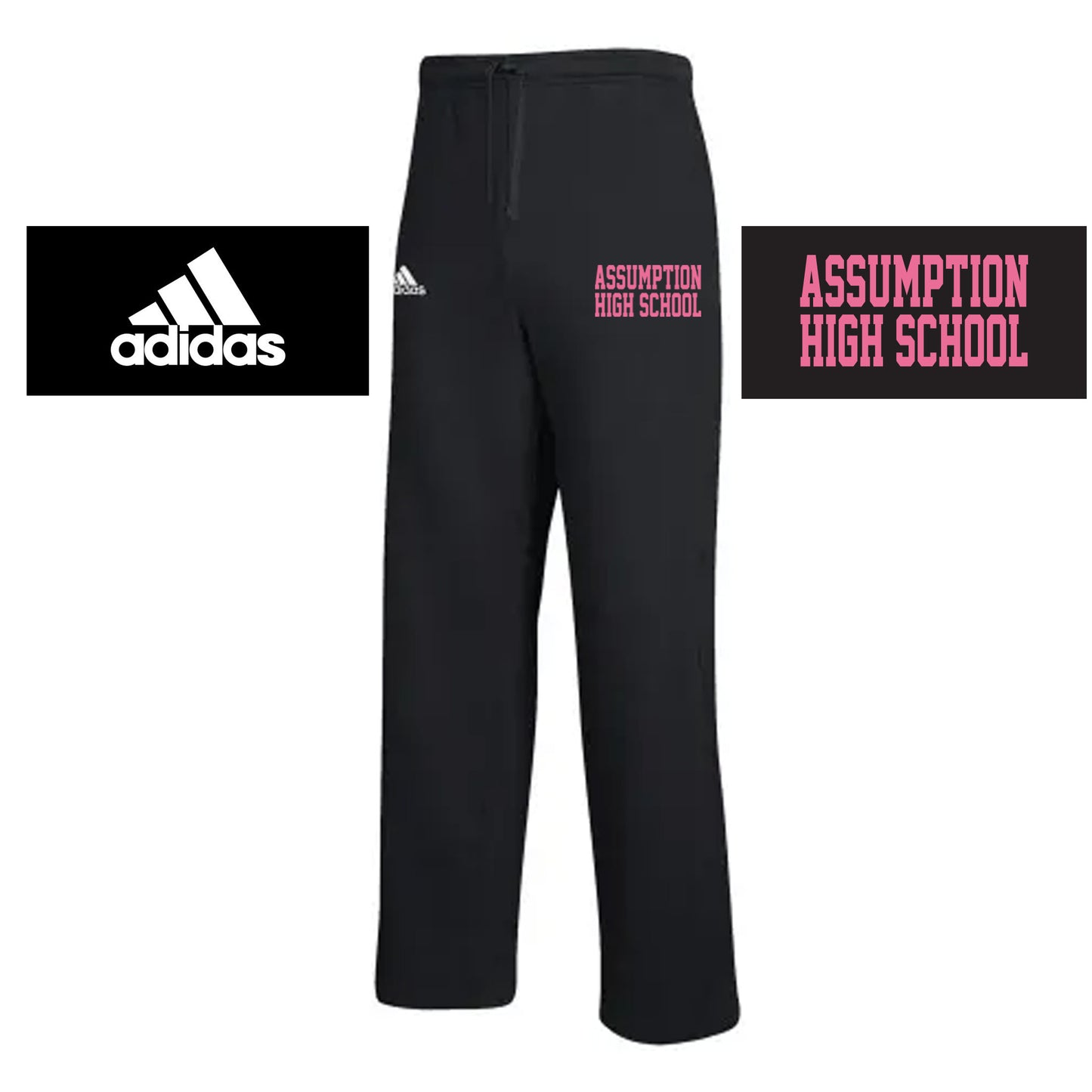 Sweatpants - Adidas - Black - Embroidered Logo