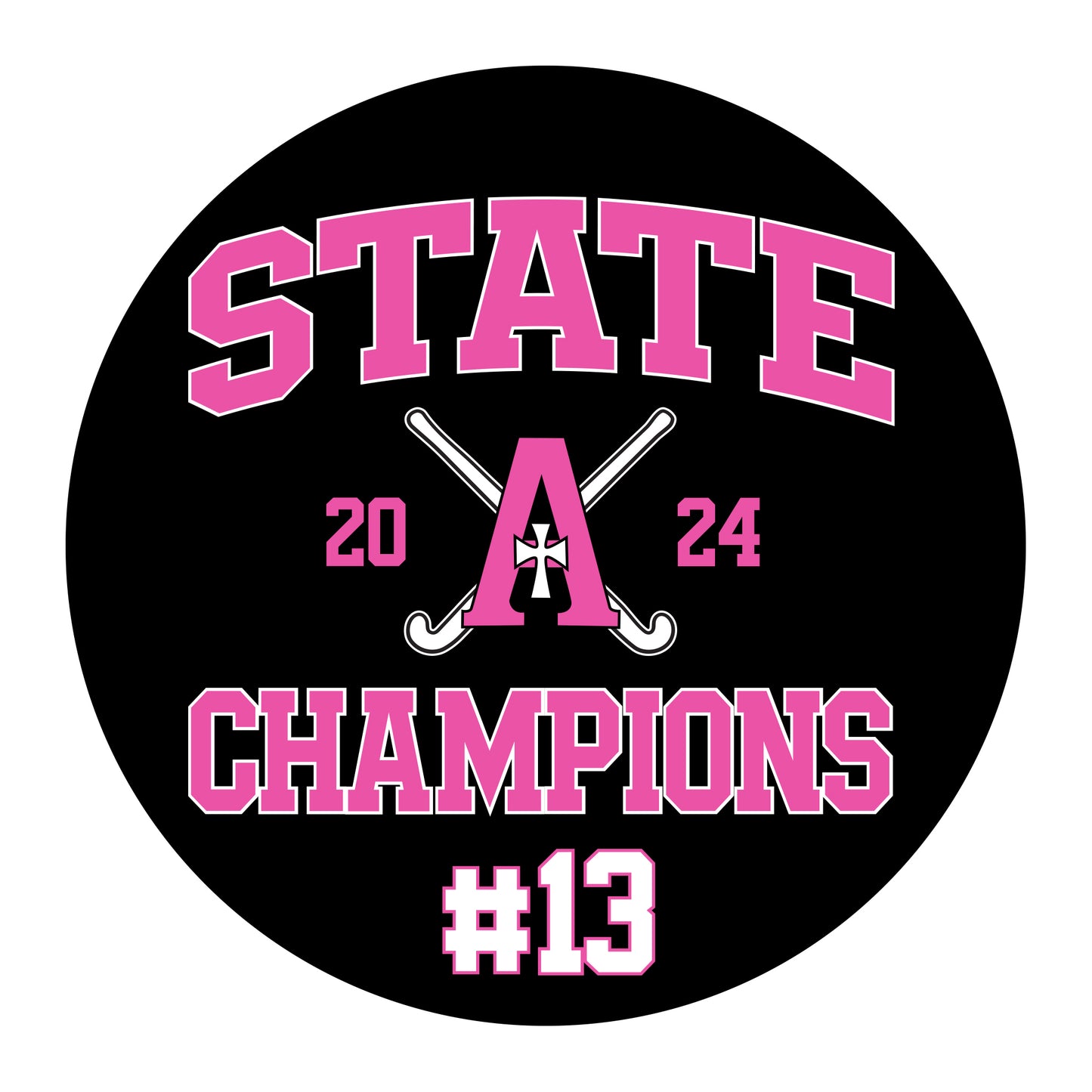 Field Hockey State Spirit Wear Car Decal