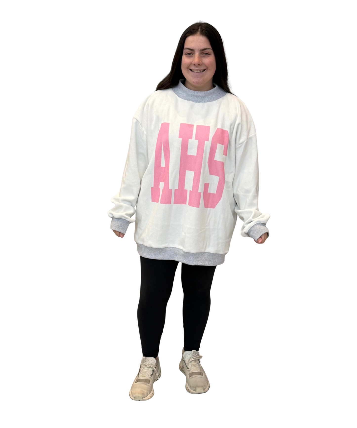 Mock Neck - Reversible Sweatshirt - Gray - Pink AHS