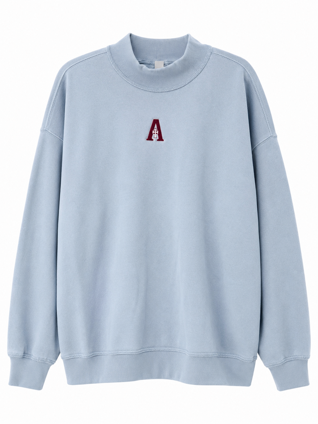 Mock Neck Light Blue A logo