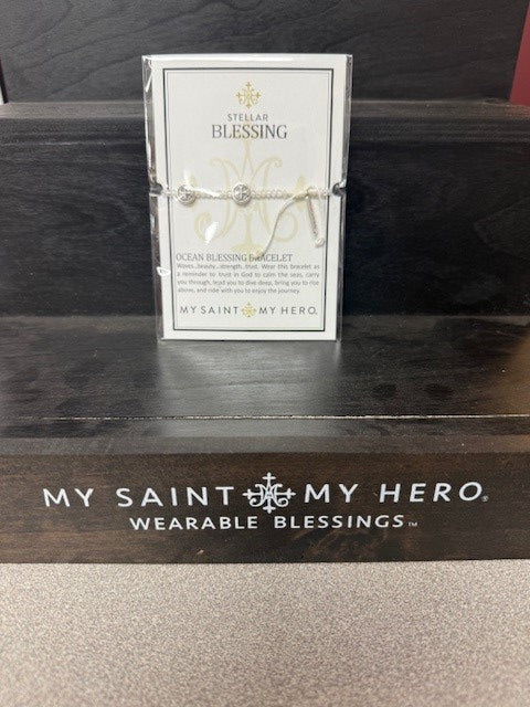 MY SAINT MY HERO-STELLAR BLESSINGS BRACELET-CLEAR CRYSTALS SILVER AND WHITE