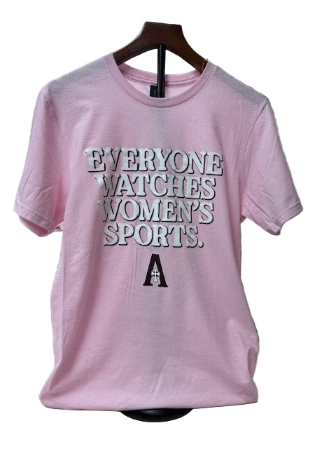 T-Shirt-Pink-Everyone Watches Women's Sports