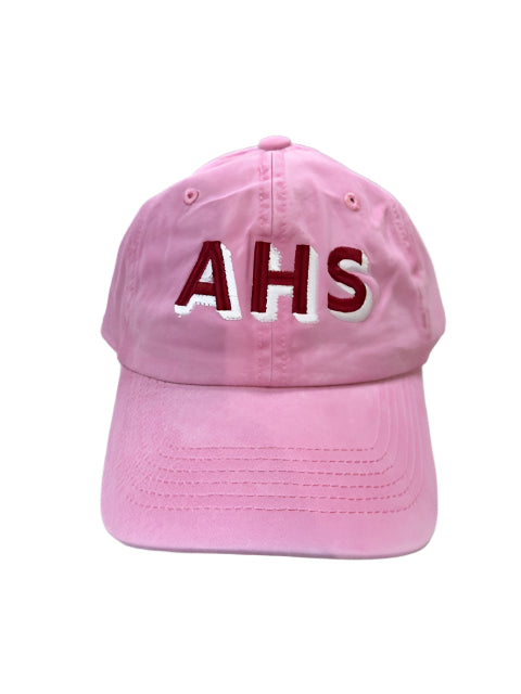 Hat- Embroidered Shadow Monogram Pink w/AHS