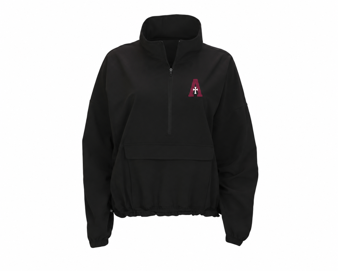 Jacket Black 1/4 zip A logo