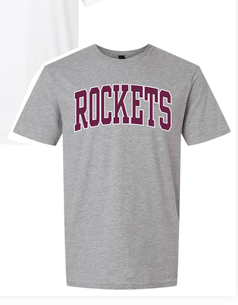 ROCKETS Grey Gildan T-shirt