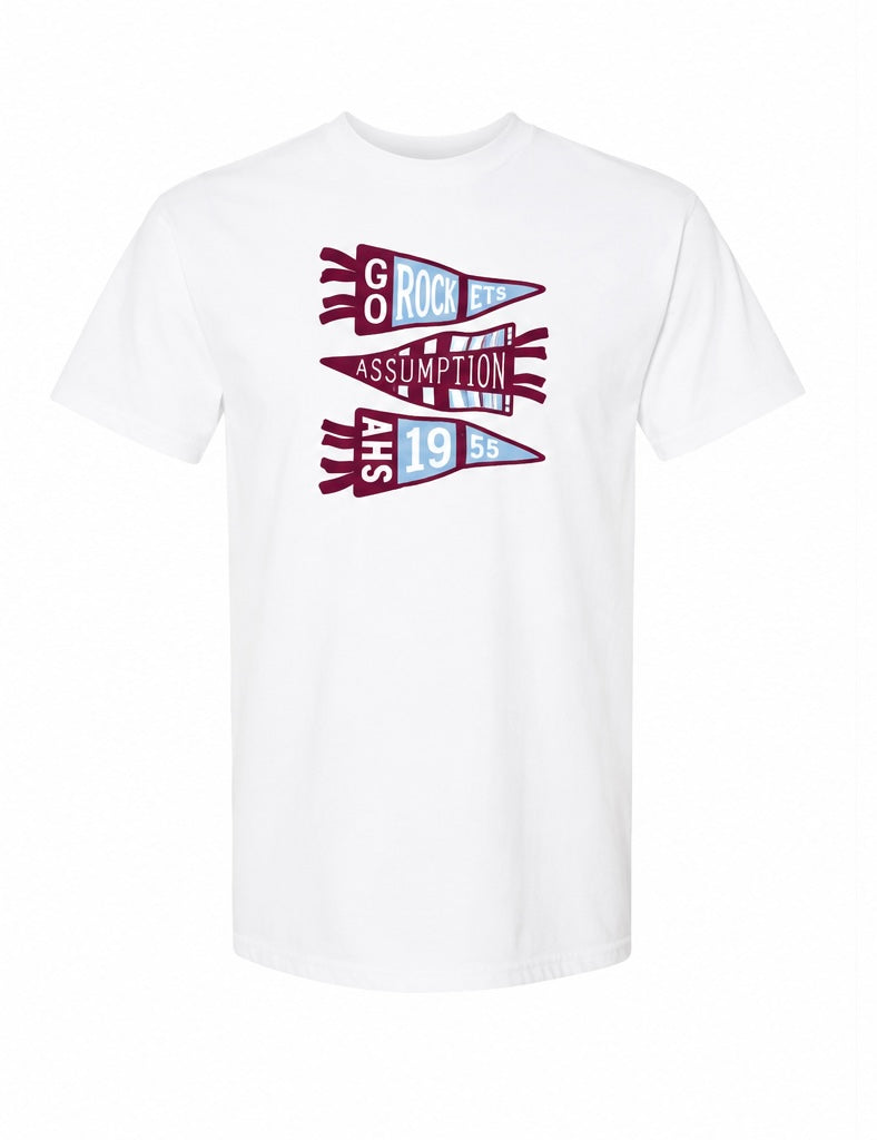 T-shirt 3 Pennants Maroon/Blue