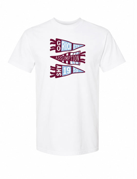 T-shirt 3 Pennants Maroon/Blue