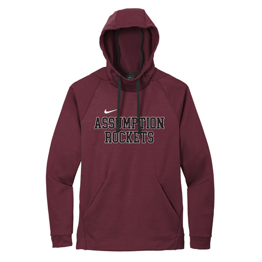 Sweatshirt - Nike Dry Fit Hoodie - Maroon - Assumption Rockets