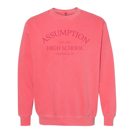 Sweatshirt - Crew Neck - Watermelon - Embroidered Assumption