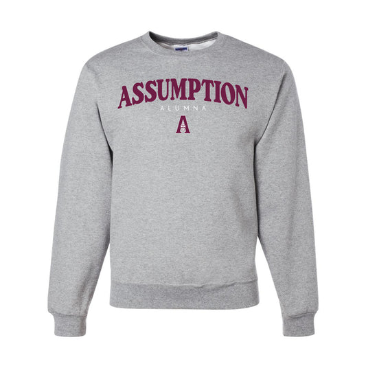 Sweatshirt - Crew Neck - Grey - Assumption Alumna