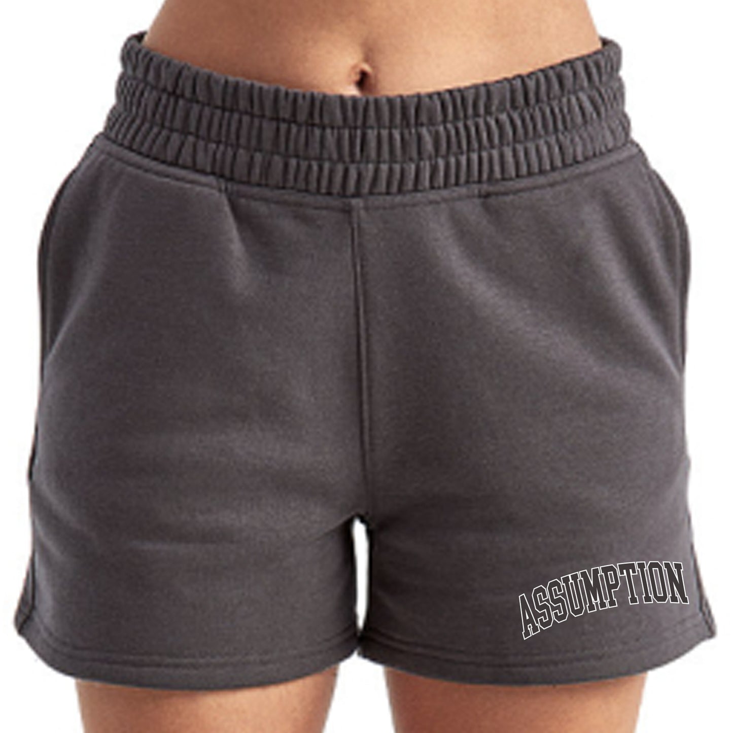 Shorts - Dark Grey - Embroidered Assumption