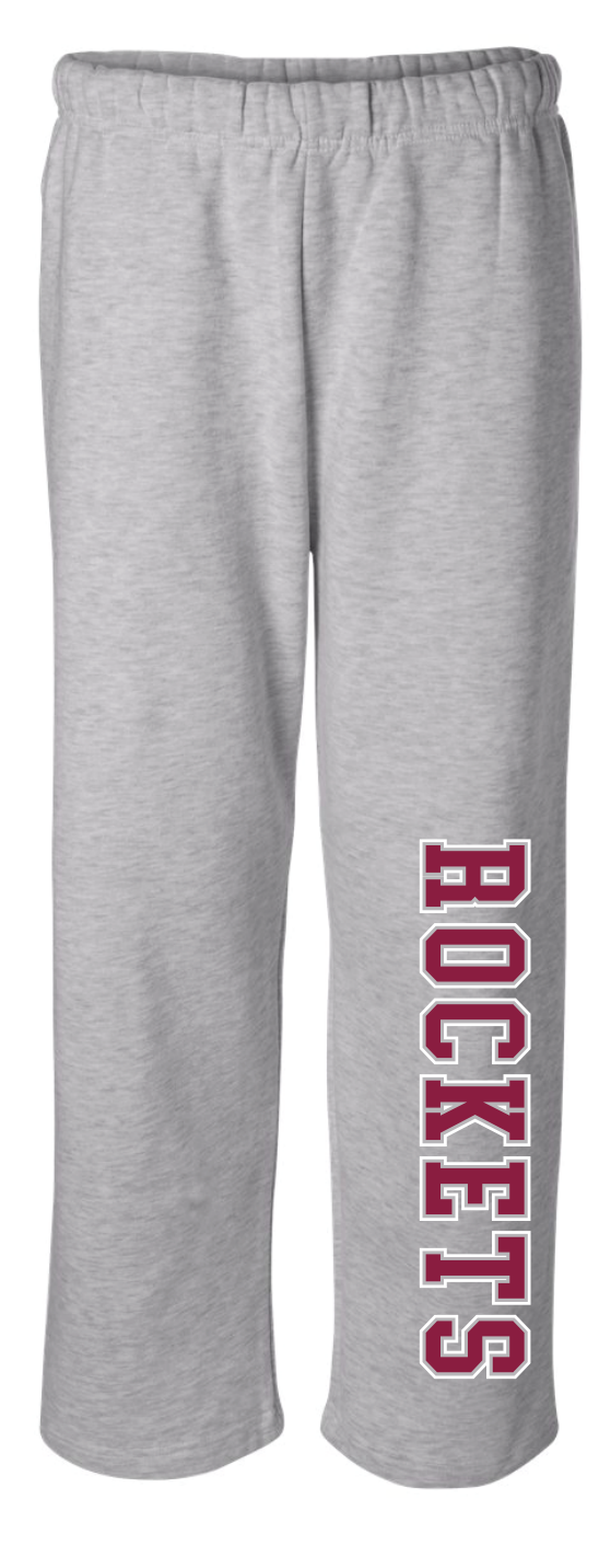 Badger Grey Sweatpants ROCKETS in Maroon