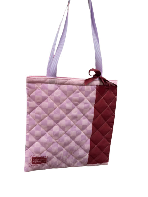 Bag- Lavendar and Maroon quilted w/Assumption High School stamp