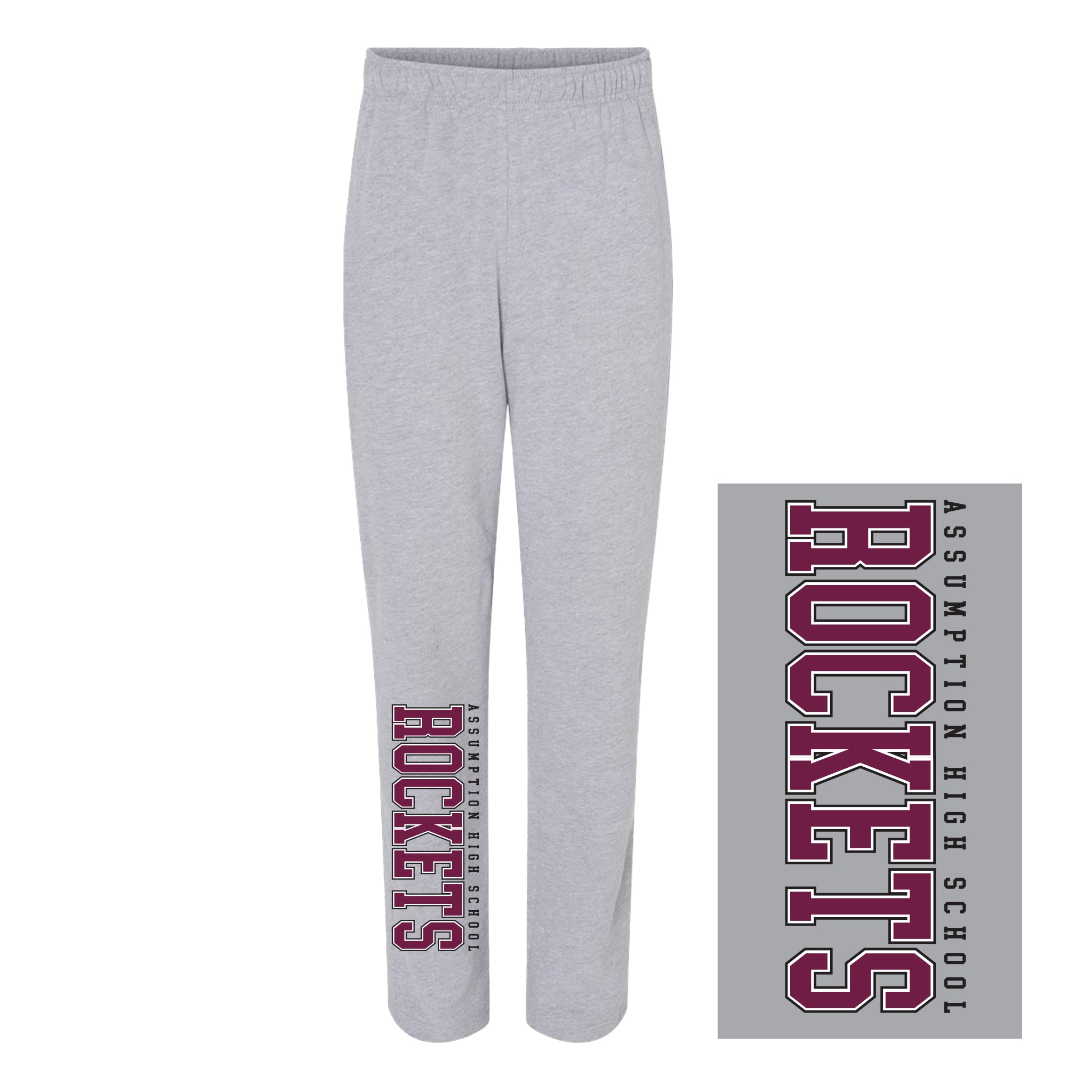 Assumption Rockets Sweatpants - Grey - AHS Rockets – Assumption High School Campus Store