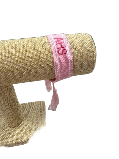 Bracelet - Pink woven with AHS