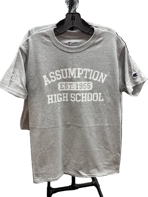 T-Shirt - Champion Grey - Assumption High School 1955