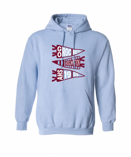 Hoodie Light Blue Pennant Flags
