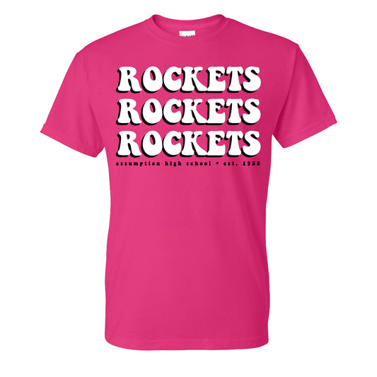 T-Shirt - Hot Pink - Rockets Repeat